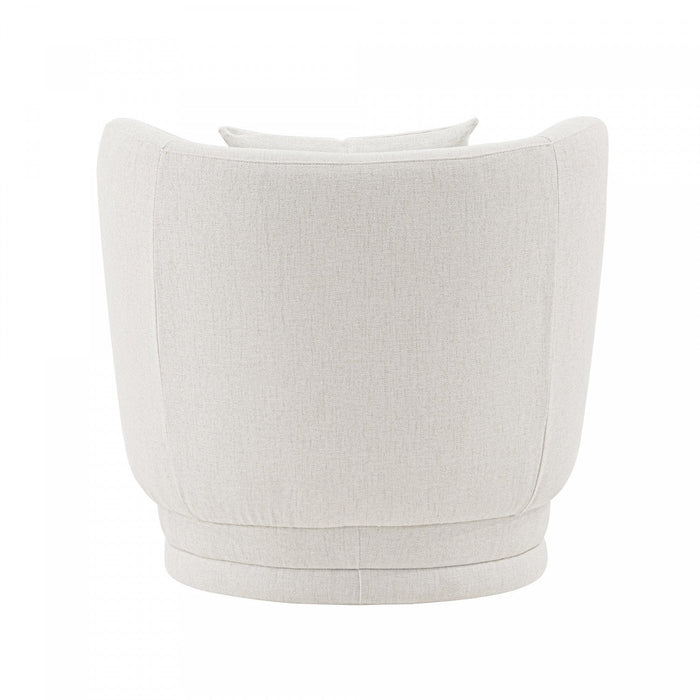 Siri Modern Upholstered Lounge Chair in Cream - Set of 2 