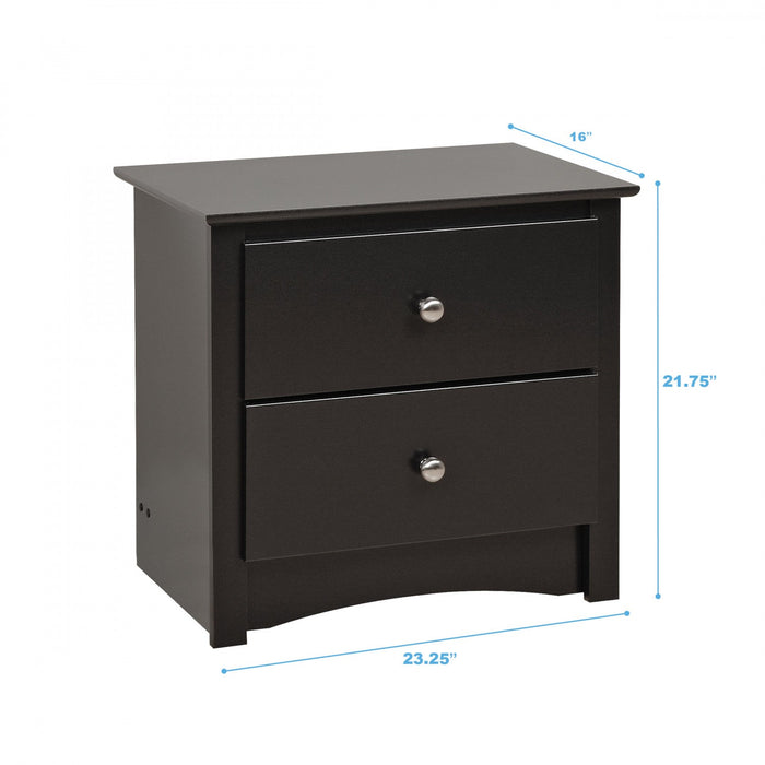 Sonoma 2-Drawer Nightstand - Black
