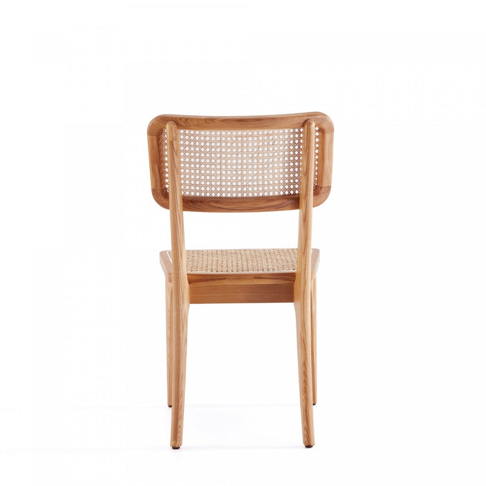 Giverny Industry Chic Wood Dining Chair in Natural - Set of 4 