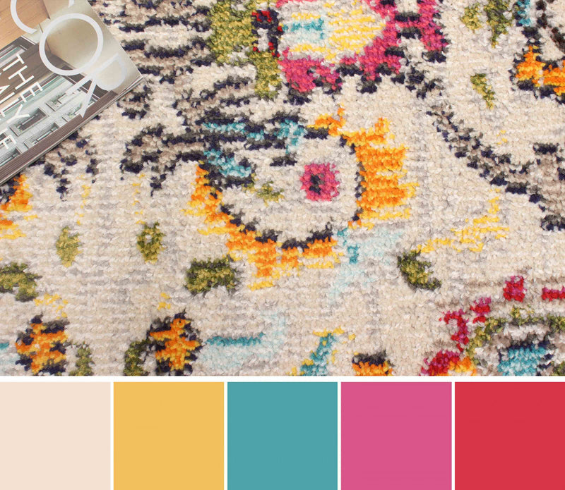 Rosa Ivory Rug 2'8\" x 8'2\" 