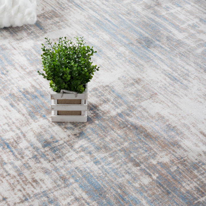 Shi Abstract Blue 4x6 Area Rug