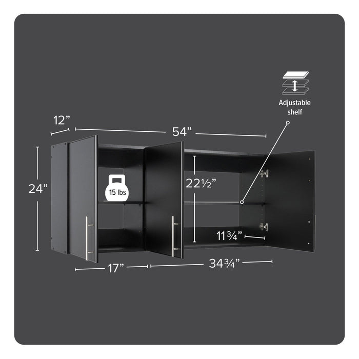 Elite 54\" Wall Cabinet - Black