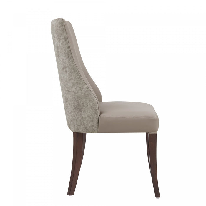 Connie Modern 6-Piece Dining Chair Set in Taupe 