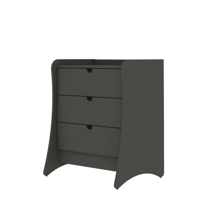 Coney Mid-Century Modern 2-Piece Dresser Set in Charcoal Gray 