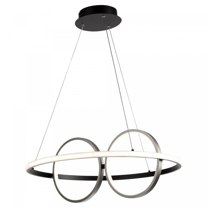Gemini 32 W LED Black Nickel Flush Mount 