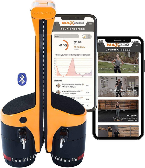 Maxpro Fitness Portable Smart Cable Home Gym - All-in-one Exercise Machine W/bluetooth - Build, Burn