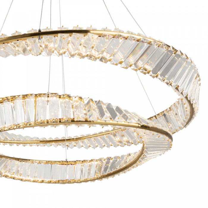 Stella 65 W LED Brushed Brass Chandelier