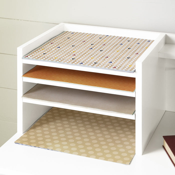 Crea Craft Table With Hutch - Pure White 