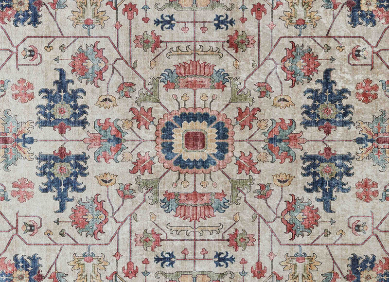 Daffy Traditional 2'3\" x 8'0\" Runner Rug in Ivory Indoor Area Rug 