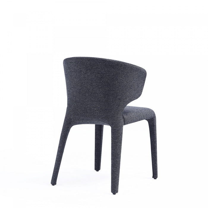 Conrad Mid-Century Modern Upholstered Dining Chair in Black - Set of 4 