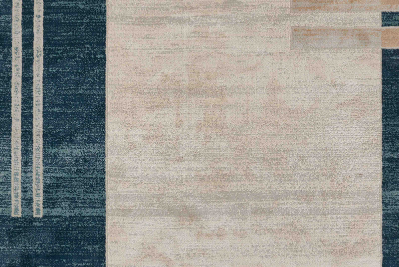 Sorelle Contemporary 2'2\" x 7'7\" Runner Rug in Blue Indoor Area Rug 