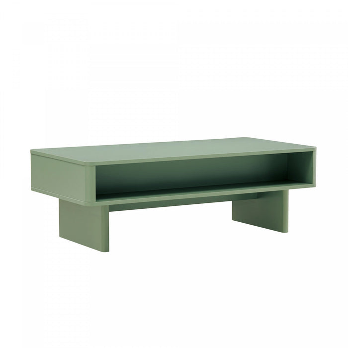 Ella Modern 47\" Coffee Table in Sage Green 