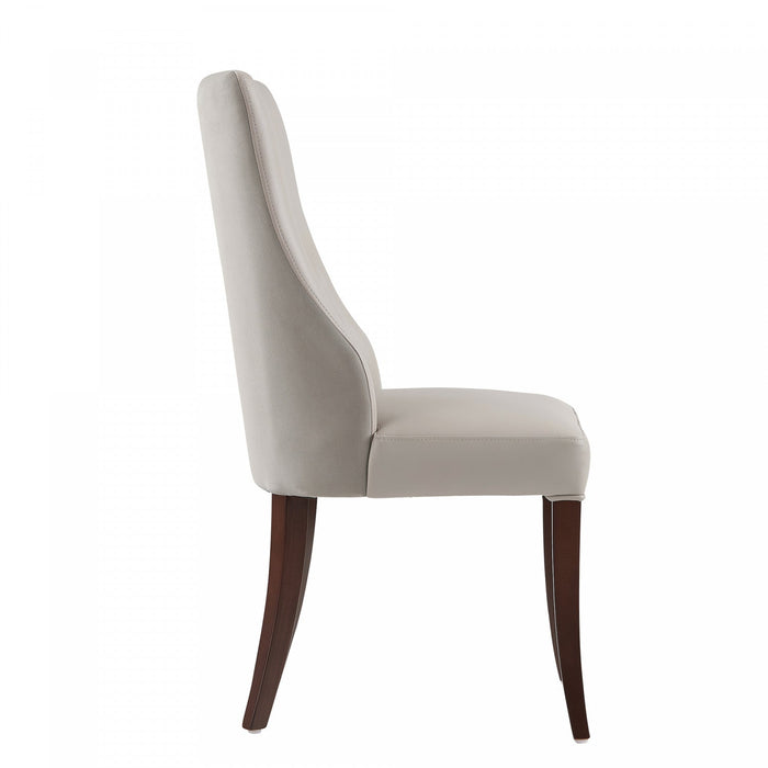 Connie Modern 8-Piece Dining Chair Set in Light Gray 