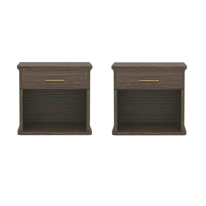 Clifford Traditional Nightstand in Walnut (1-Drawer) 