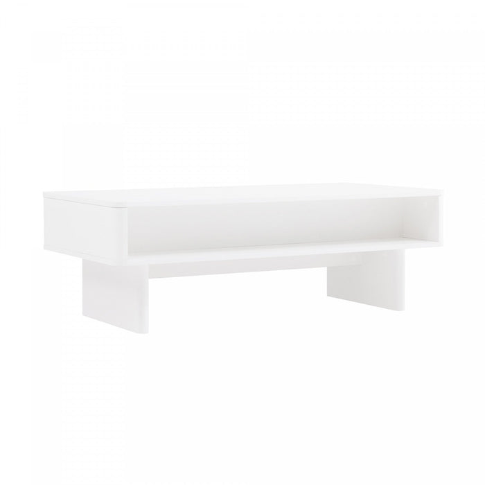 Ella Modern 47\" Coffee Table in White 