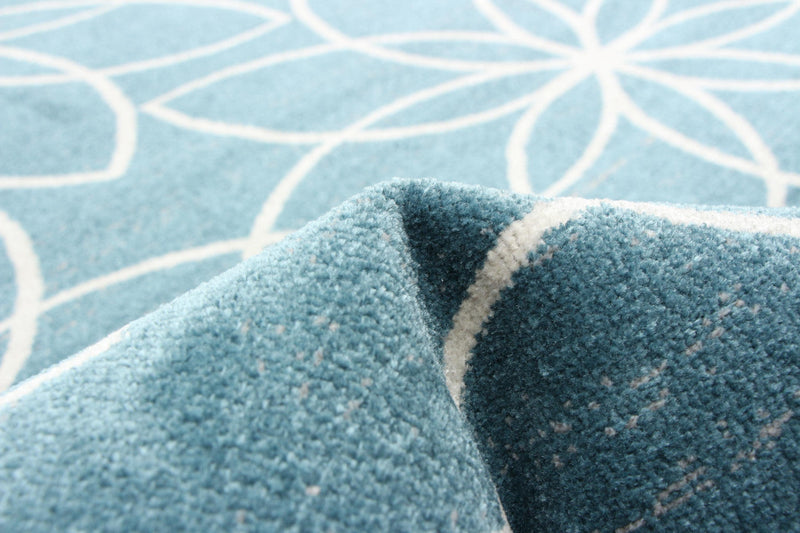 Terali Turquoise Machine Washable Area Rug - 3'0\" x 5'0\"