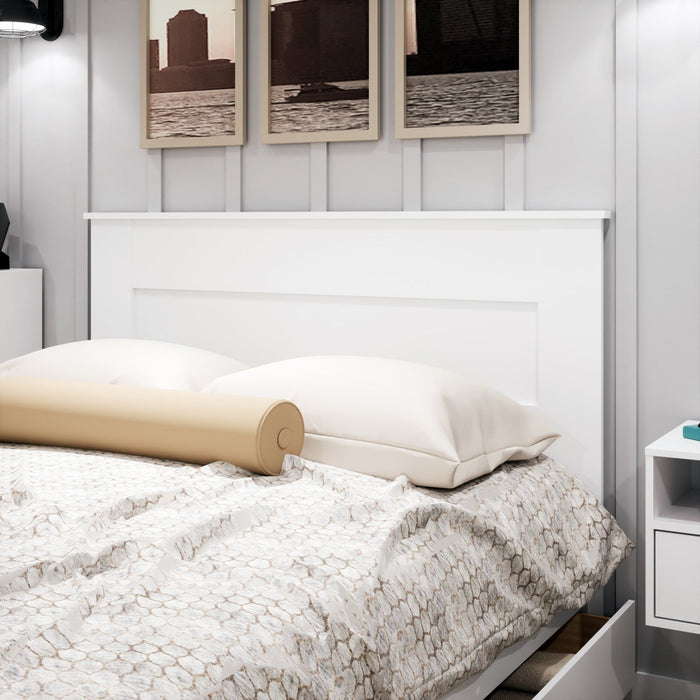 Queen Flat Panel Headboard - White