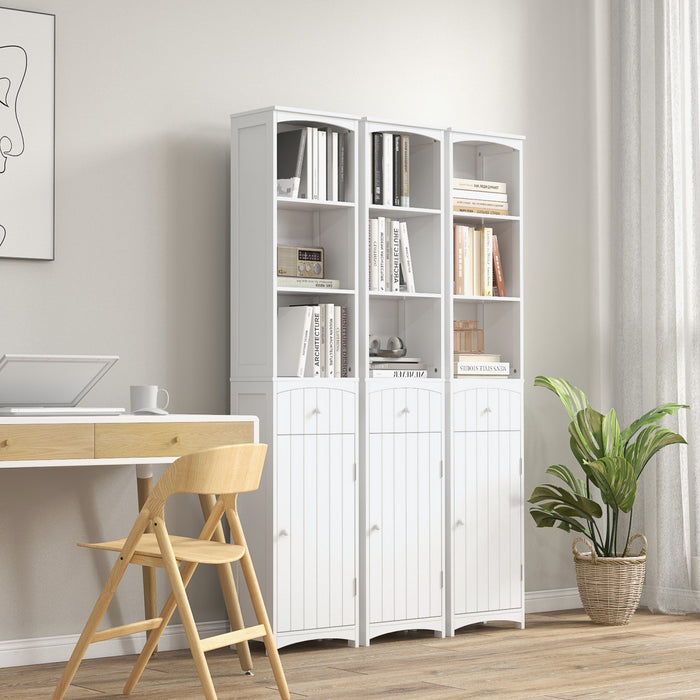 Homcom Bathroom Storage Cabinet With 3-tier Shelves