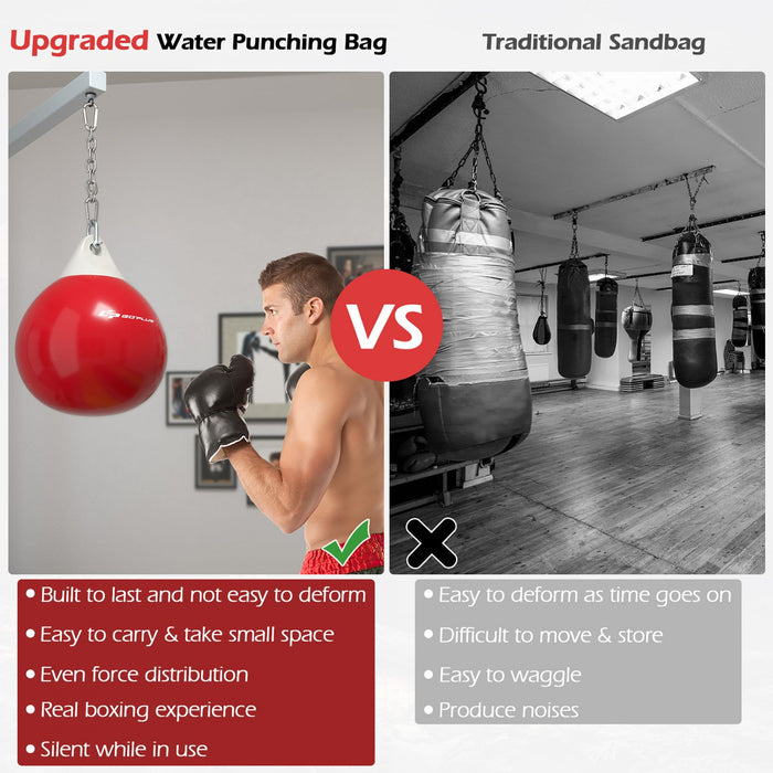 Goplus 18" 110lbs Heavy Water Filled Punching Aqua Training Boxing Bag Home Gym Hook