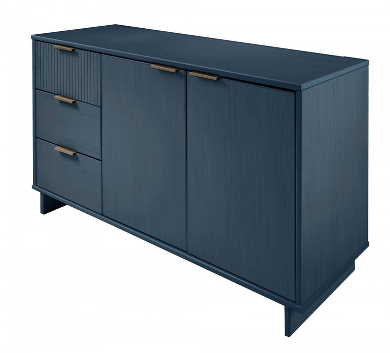 Granville Modern 55\" Sideboard in Midnight Blue Buffet 