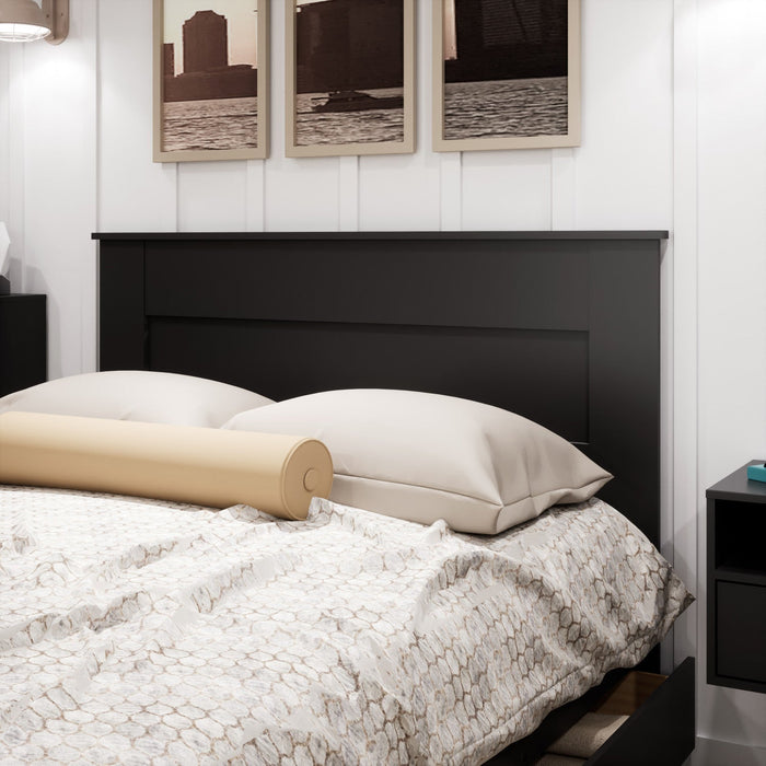 Queen Flat Panel Headboard - Black