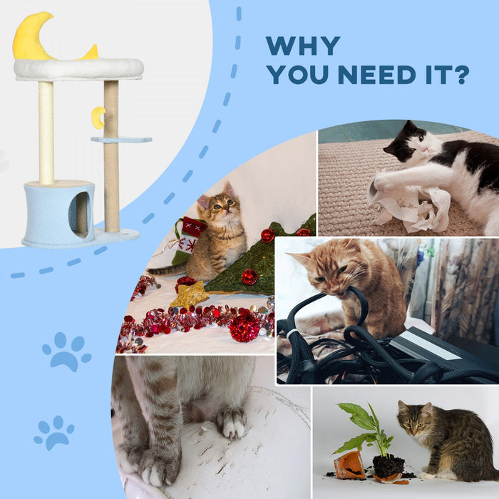 Pawhut 41\" Lovely Cat Tree For Indoor Cats With Teddy Fleece House And Bed, Kitten Tower With Scratc