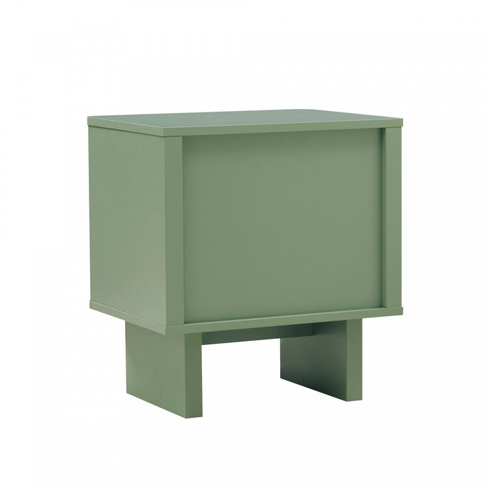 Ella Modern 20\" Nightstand in Sage Green (1-Drawer) - Set of 2 