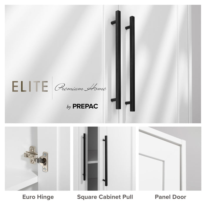 Elite Premium Home Accent Storage Cabinet with 5 Shelves - White