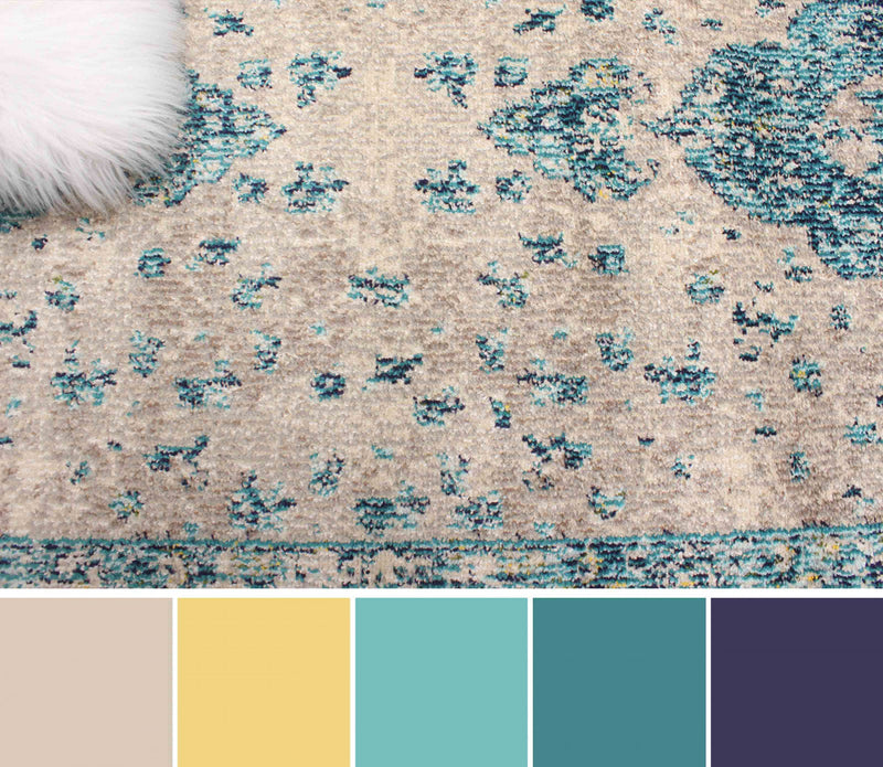 Daria Blue Rug 2'8\" x 8'2\" 