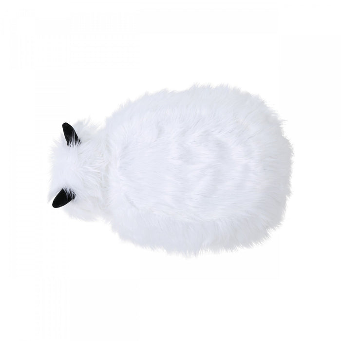 Julius Upholstered Wood Yak Footstool Ottoman - White 