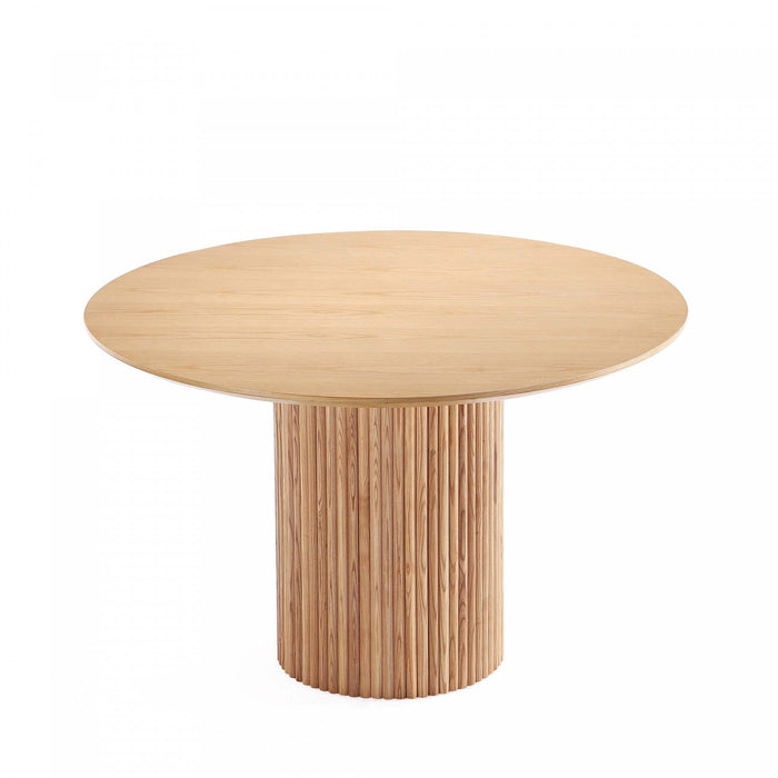 Hathaway and Jardin Modern Industry Chic 5-Piece Dining Set in Oatmeal and Natural Dining Room Set 