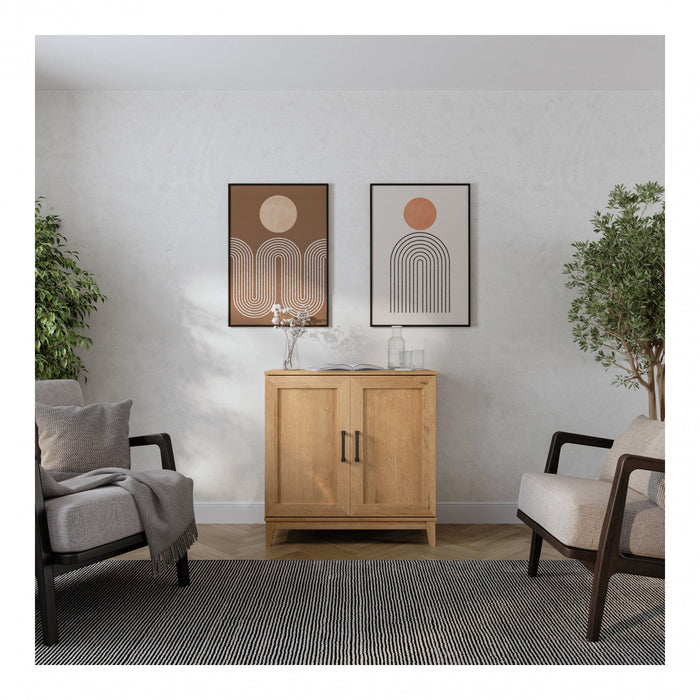 Modulr 1 Adjustable Shelf Accent Cabinet - Natural Oak 