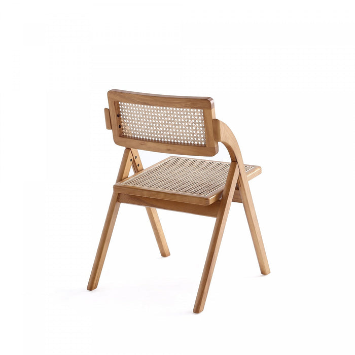 Lambinet Industry Chic Wood Folding Chair in Natural - Set of 4 Dining Chair 
