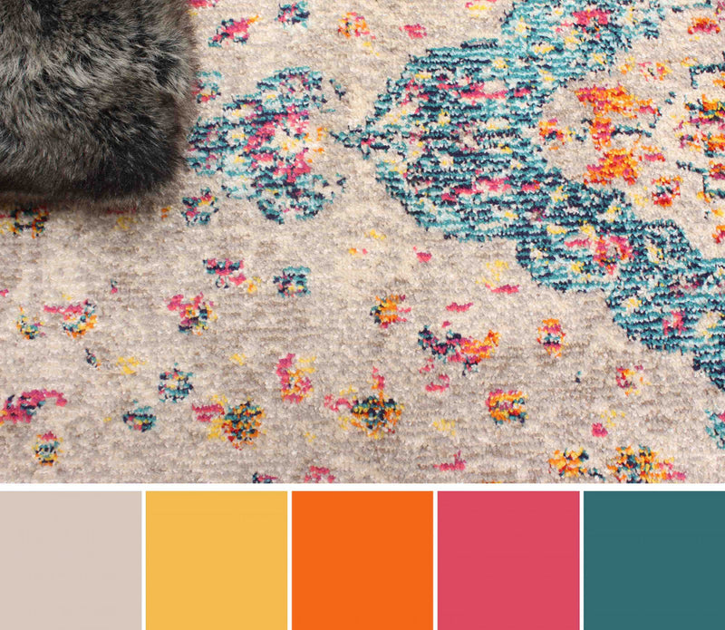 Daria Grey Rug 2'8\" x 8'2\" 