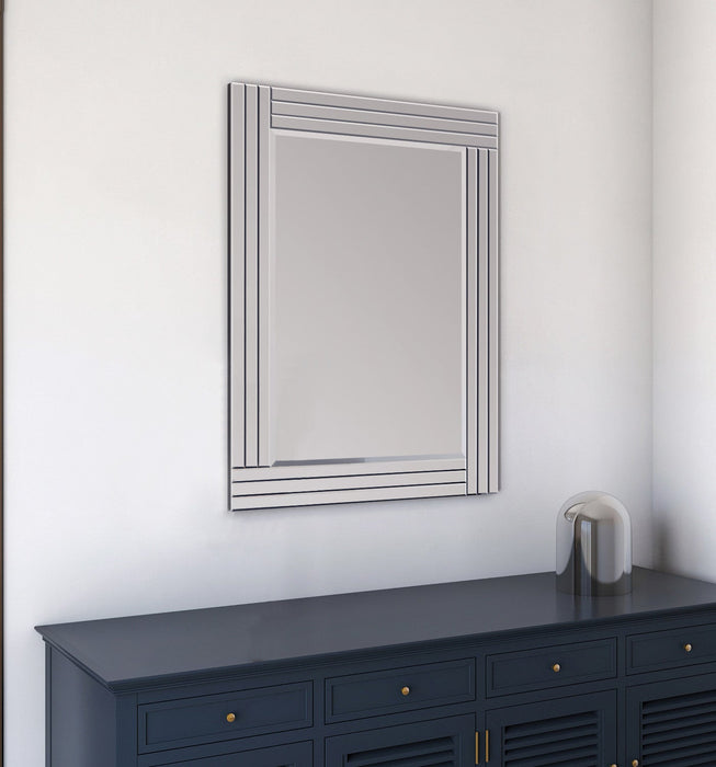 Foundry 30 Inch All-Glass Rectangular Mirror In Chrome 
