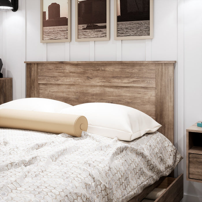 Queen Flat Panel Headboard - Drifted Grey