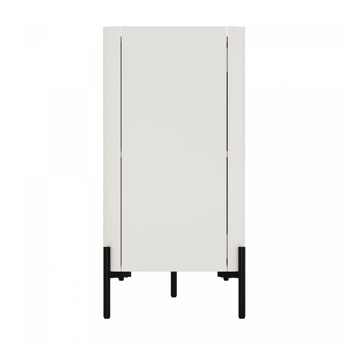 Abbey Modern 67\" Sideboard in Maple and Off White 