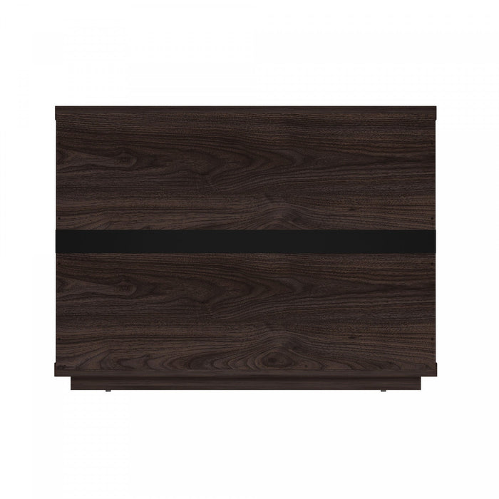 Evelyn Modern 32\" Nightstand in Brown (1-Drawer) 