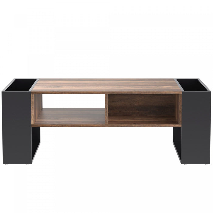Kay Coffee Table With Handleless Drawer And Double Storage,grey 
