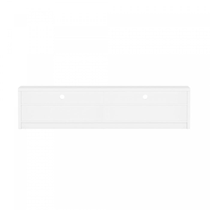 Duncan Contemporary Modern 70\" TV Stand in White 