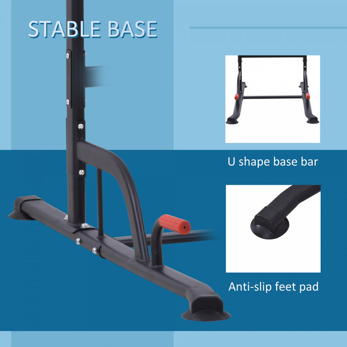 Soozier Adjustable Power Tower With Pull Up And Dip Bar, Home Gym Workout