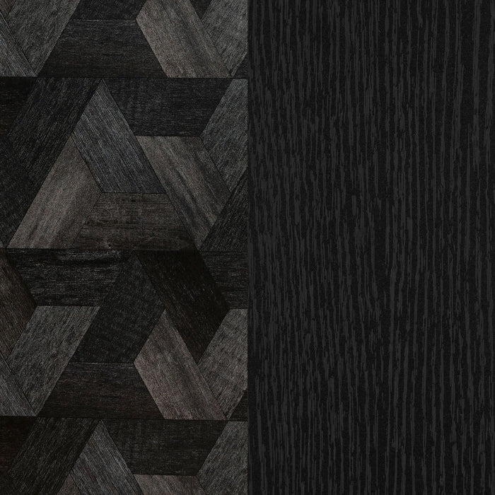 Oxford 2-Door Storage Cabinet - Black Oak & Dark Grey