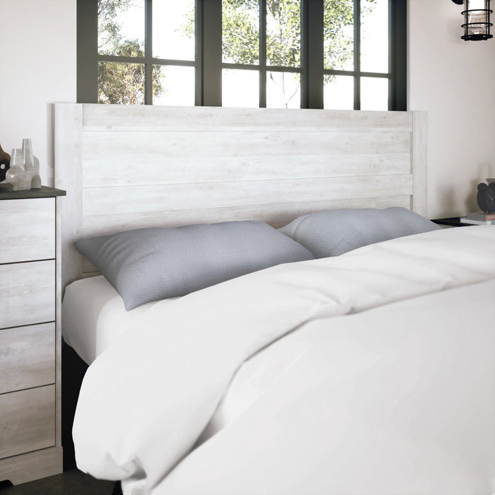 Prepac Rustic Ridge Farmhouse King Headboard - Washed White