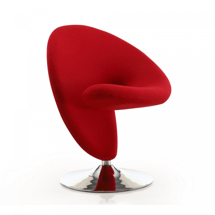 Curl Modern 1-Piece Accent Chair in Blue, Cream, Purple, Green, Gray, Orange, Red and Yellow 