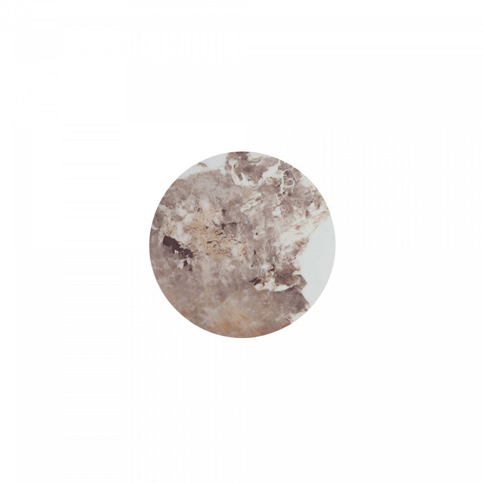 Monica Modern Glam Sintered Stone Top End Table in Bronze 