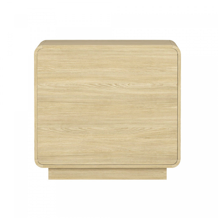 Chrystie Contemporary Modern 26\" Nightstand in Natural (2-Drawer) - Set of 2 