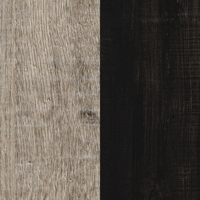Londen 6-drawer Dresser - Rubbed Black And Weathered Oak 