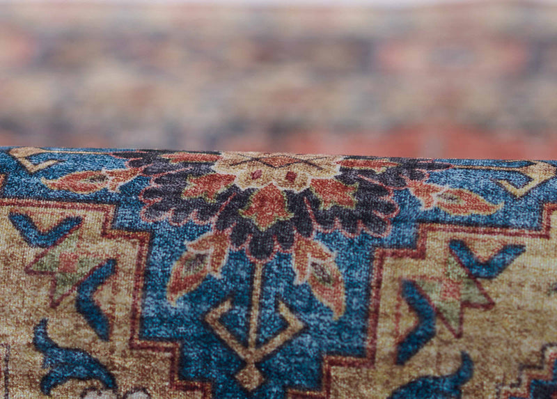 Tracy Traditional 6'0\" x 9'0\" Area Rug in Orange Indoor Area Rug 