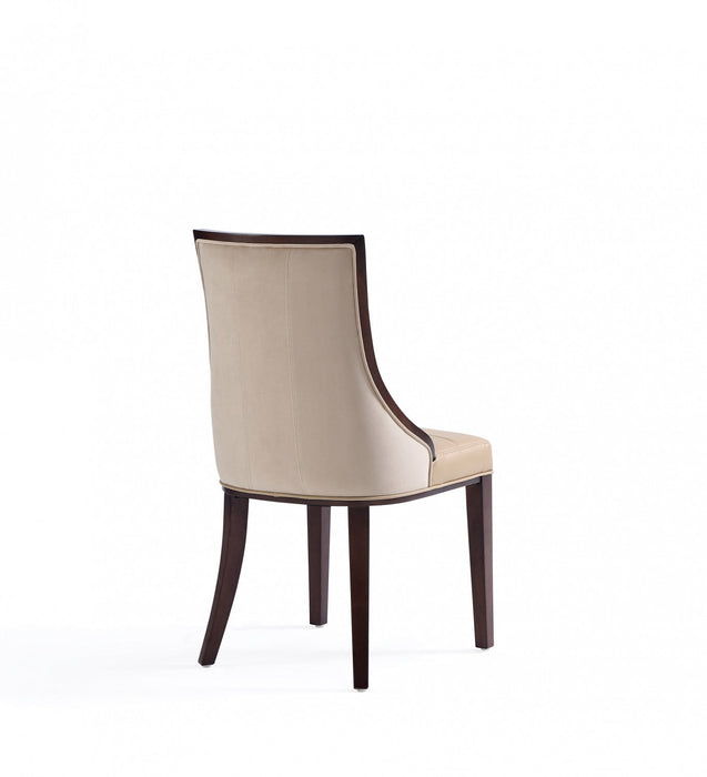 Fifth Avenue Traditional Wood Upholstered Dining Chair in Tan - Set of 4 