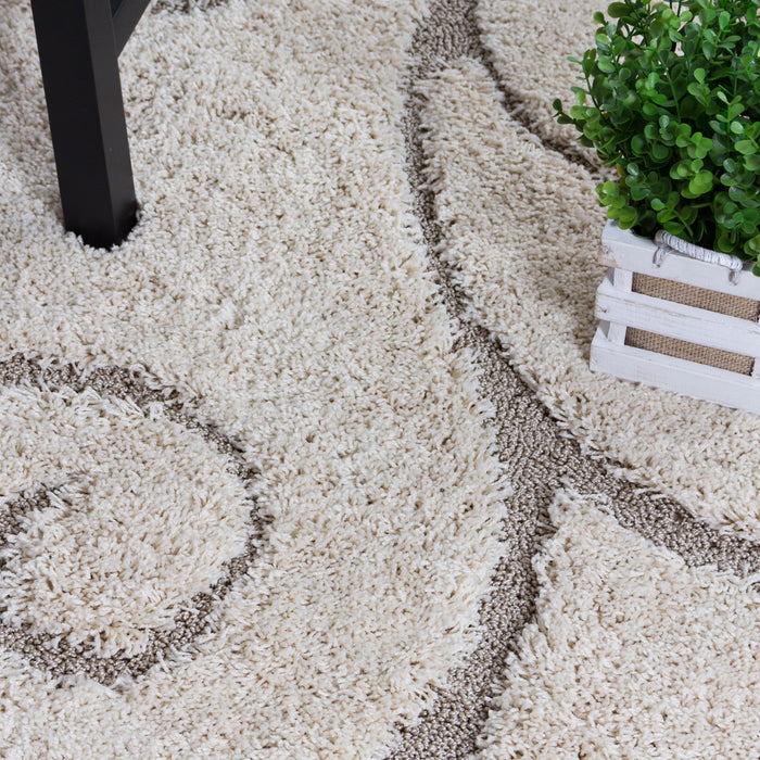Oakville Cream Curves 4x6 Area Rug